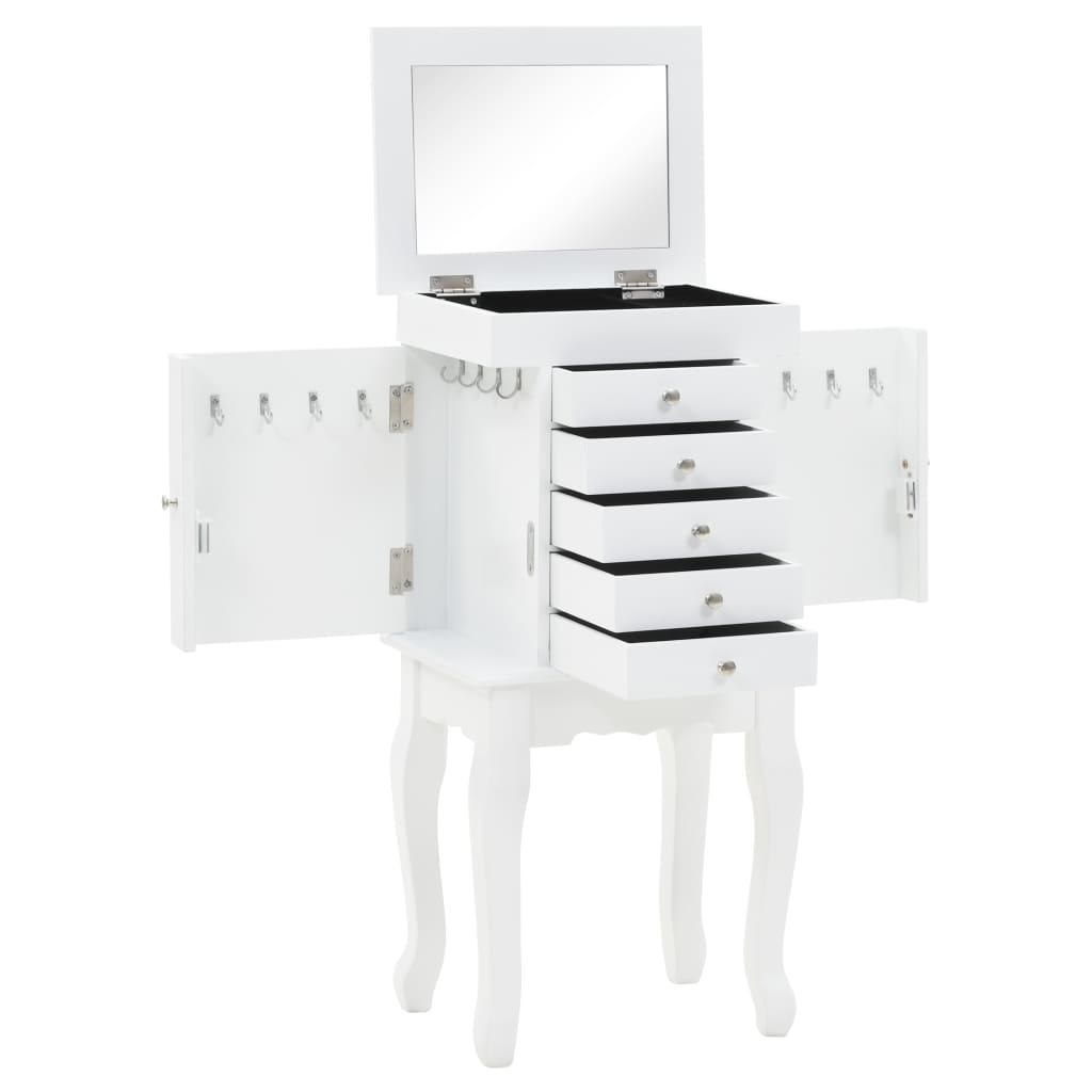 Galleria Design Free Standing Jewelery Cabinet White