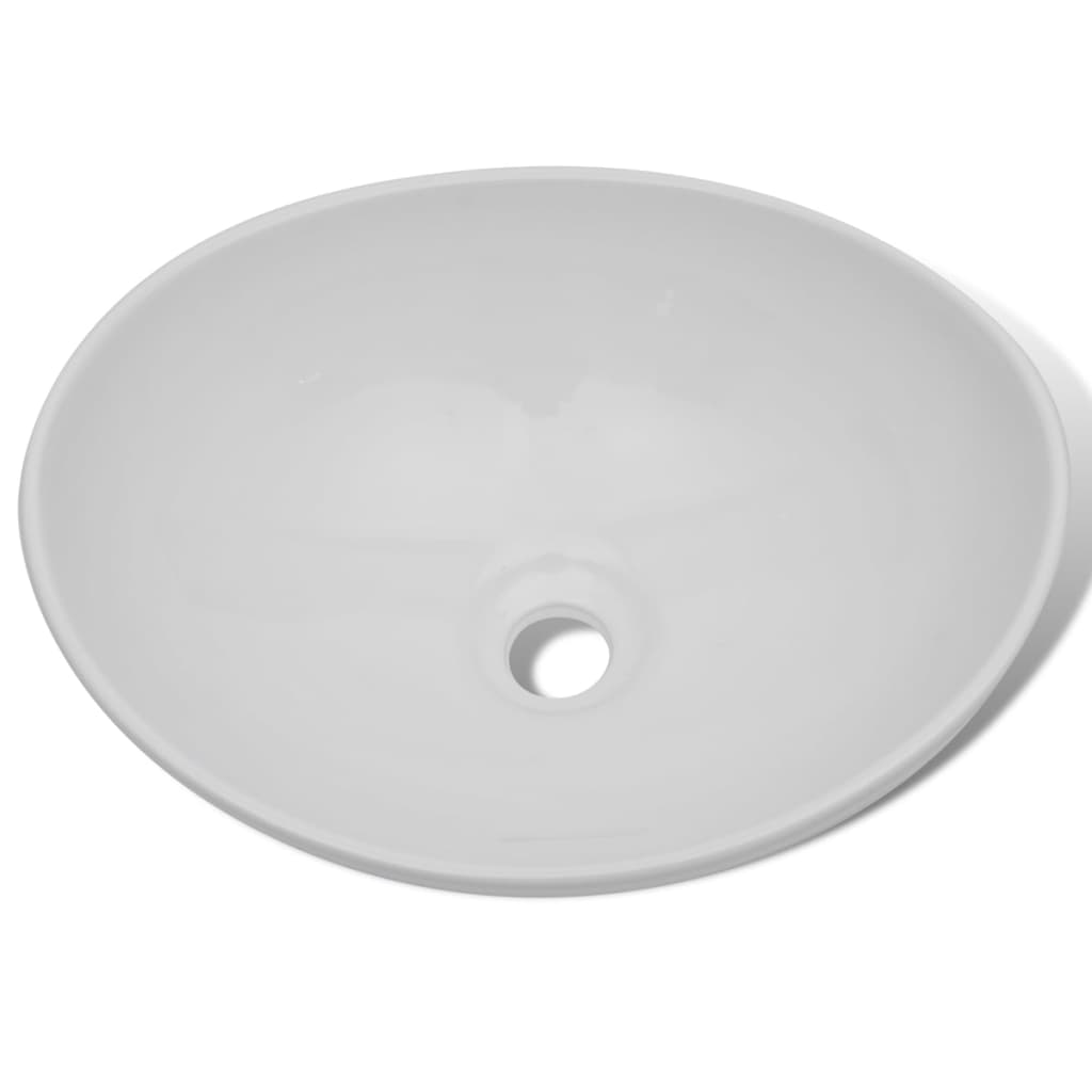 Galleria Design Ceramic Basin 40x33 cm Oval White