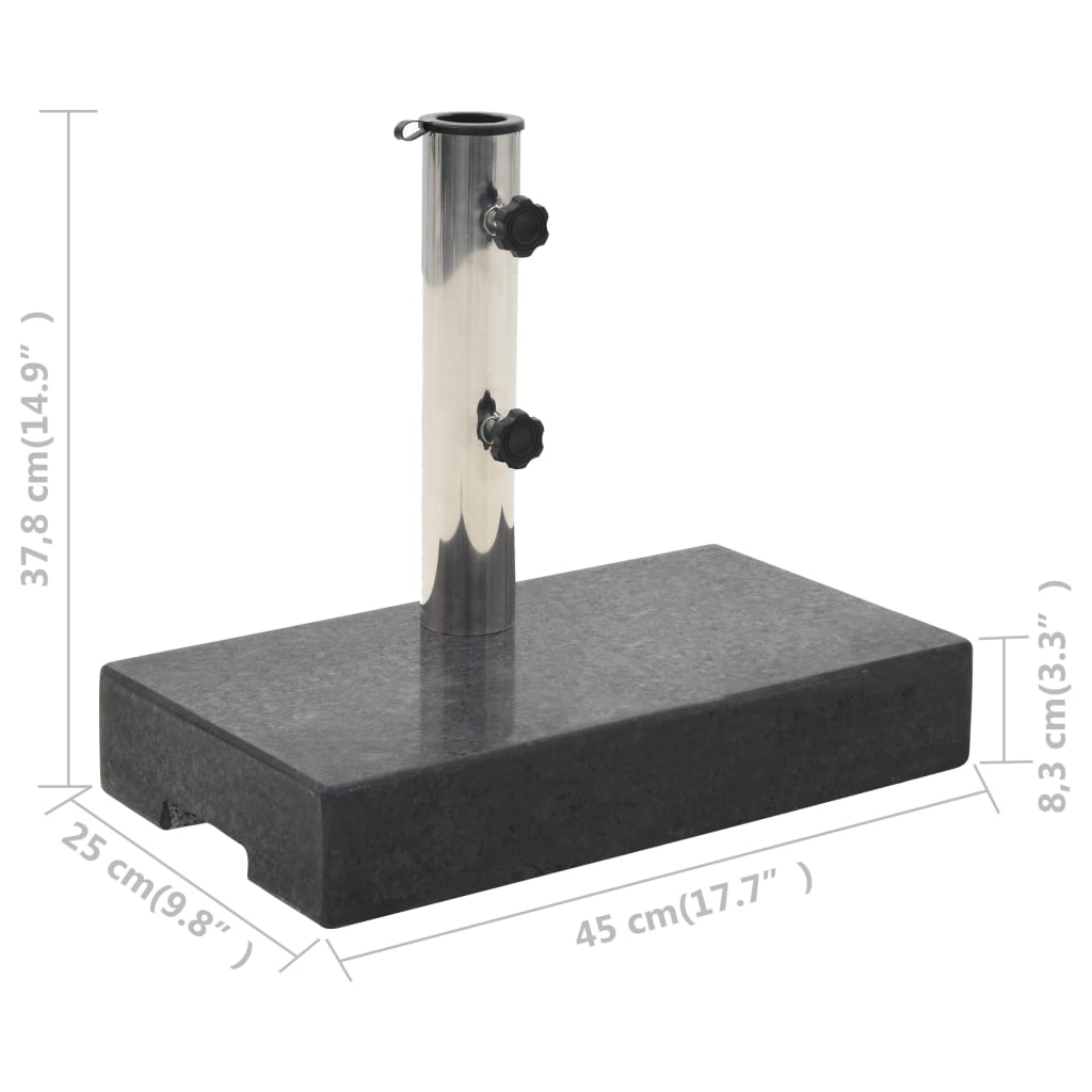 Galleria Design Parasol Base Granite 25 kg Rectangular Black