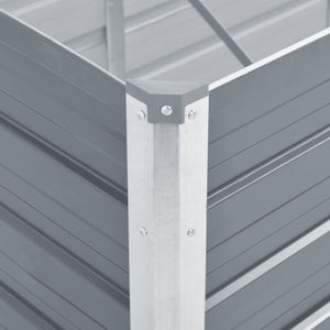 Galleria Design Garden Raised Bed Galvanised Steel 320x80x45 cm Grey