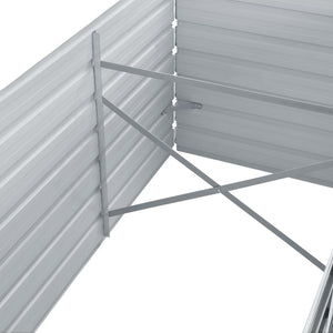 Galleria Design Garden Raised Bed Galvanised Steel 320x80x45 cm Grey