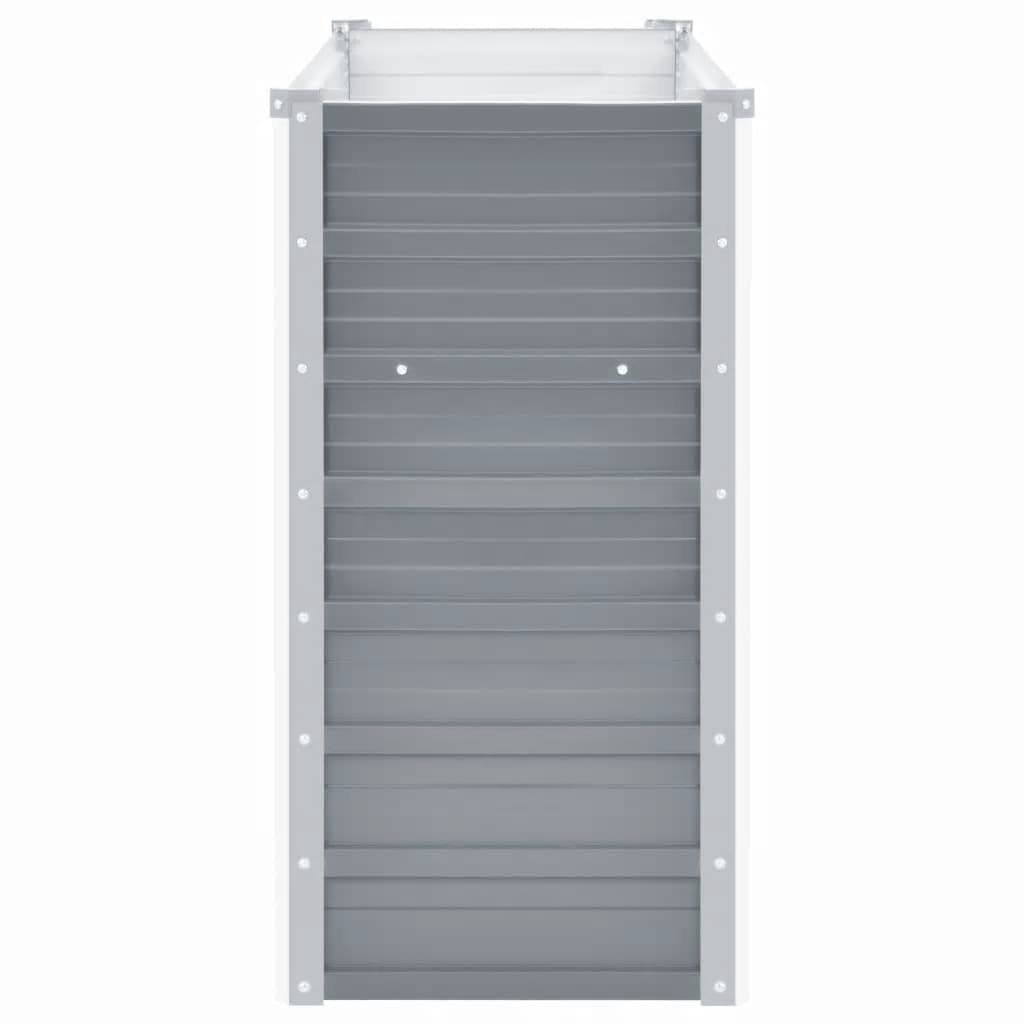 Galleria Design Garden Raised Bed Galvanised Steel 160x40x77 cm Grey