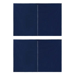 Galleria Design Party Tent Sidewall 2 pcs with Zipper PE Blue