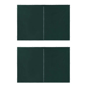 Galleria Design Party Tent Sidewall 2 pcs with Zipper PE Green