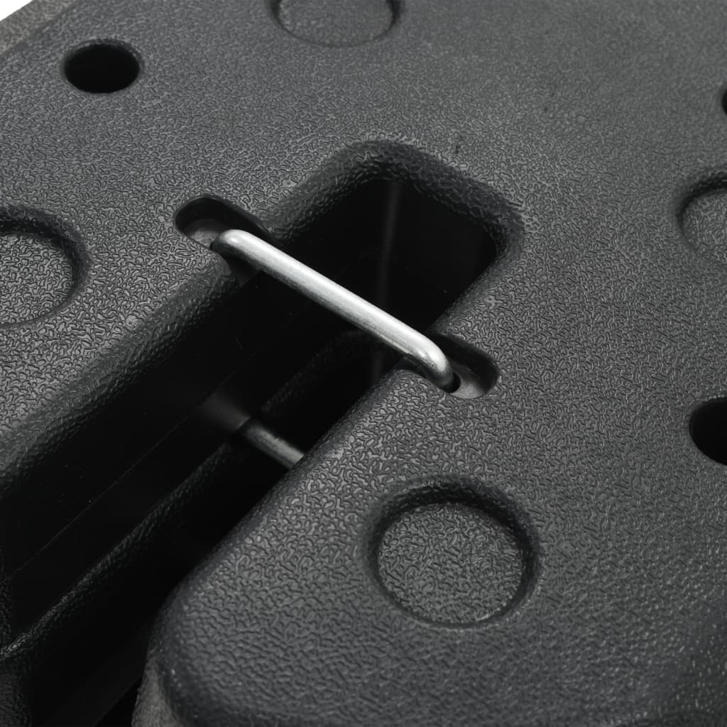 Galleria Design Gazebo Weight Plates 4 pcs Black 220x50 mm Concrete