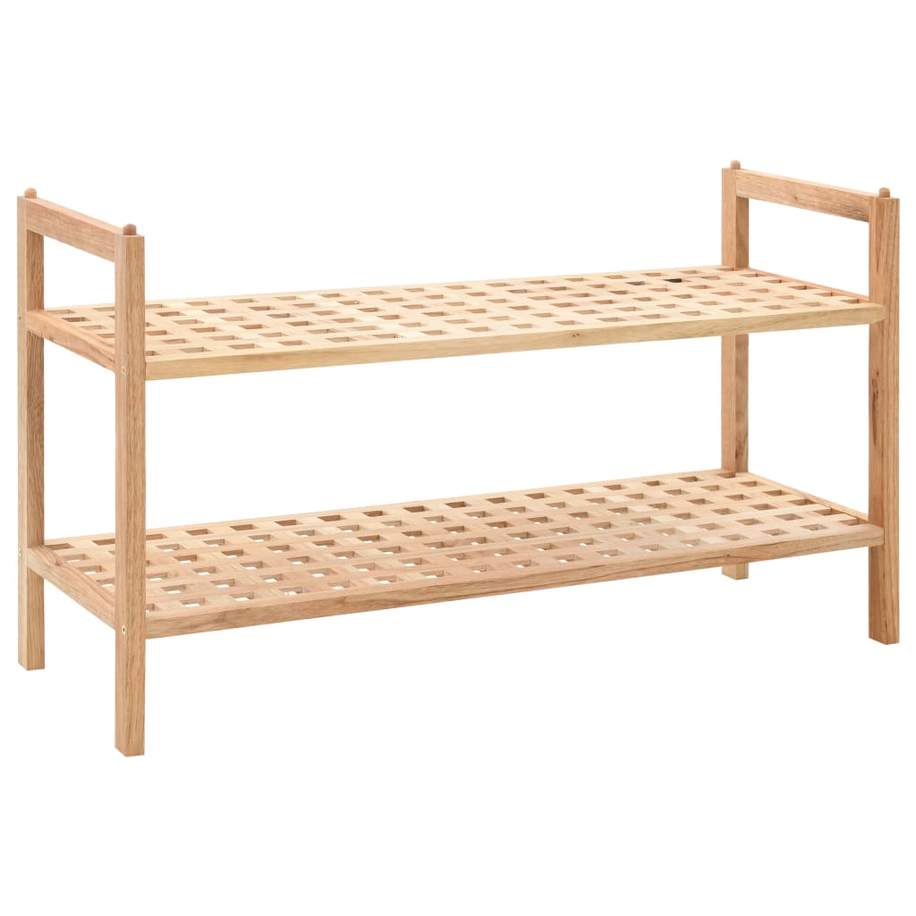 Galleria Design Shoe Rack Solid Walnut Wood 69x26x40 cm
