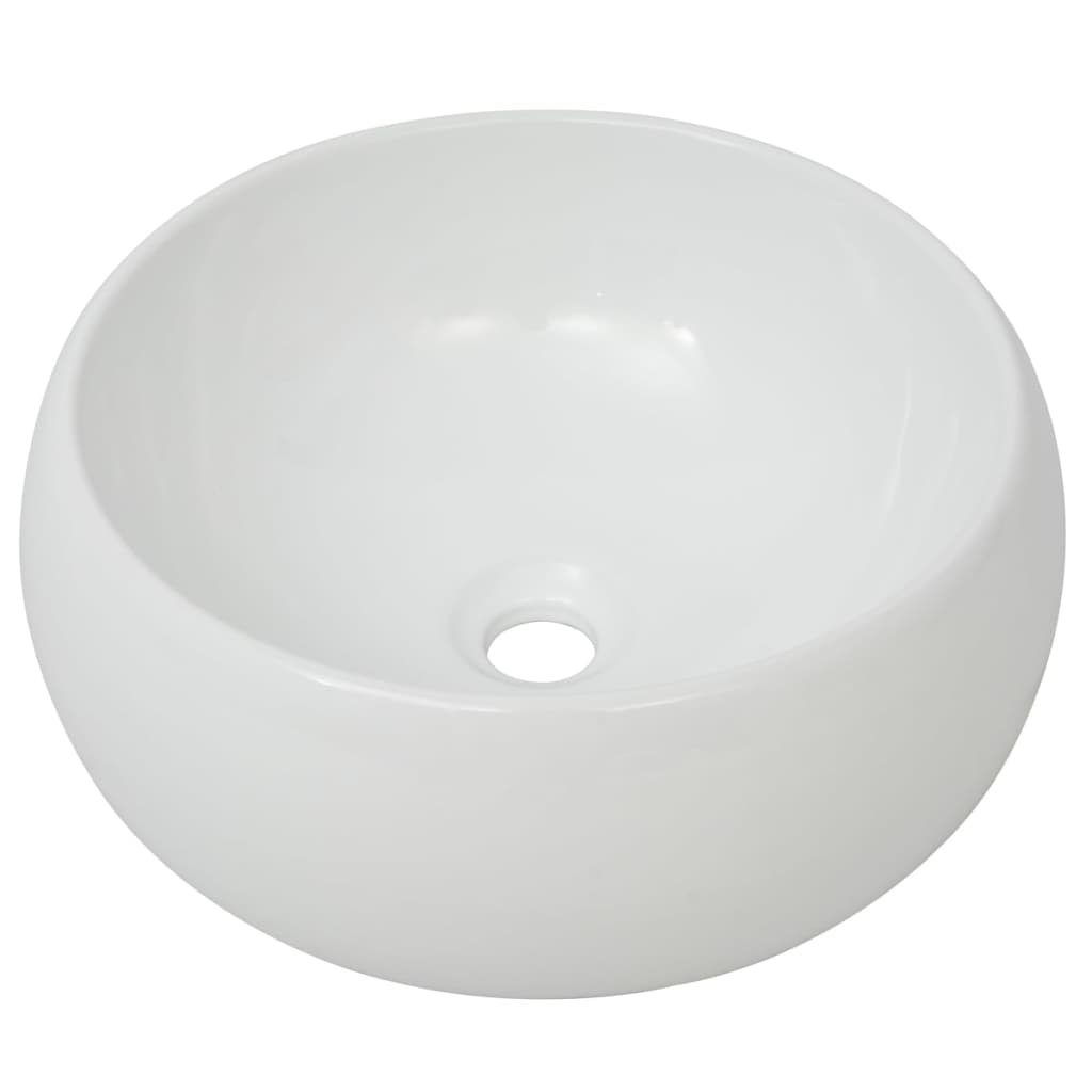 Galleria Design Bathroom Basin with Mixer Tap Ceramic Round White
