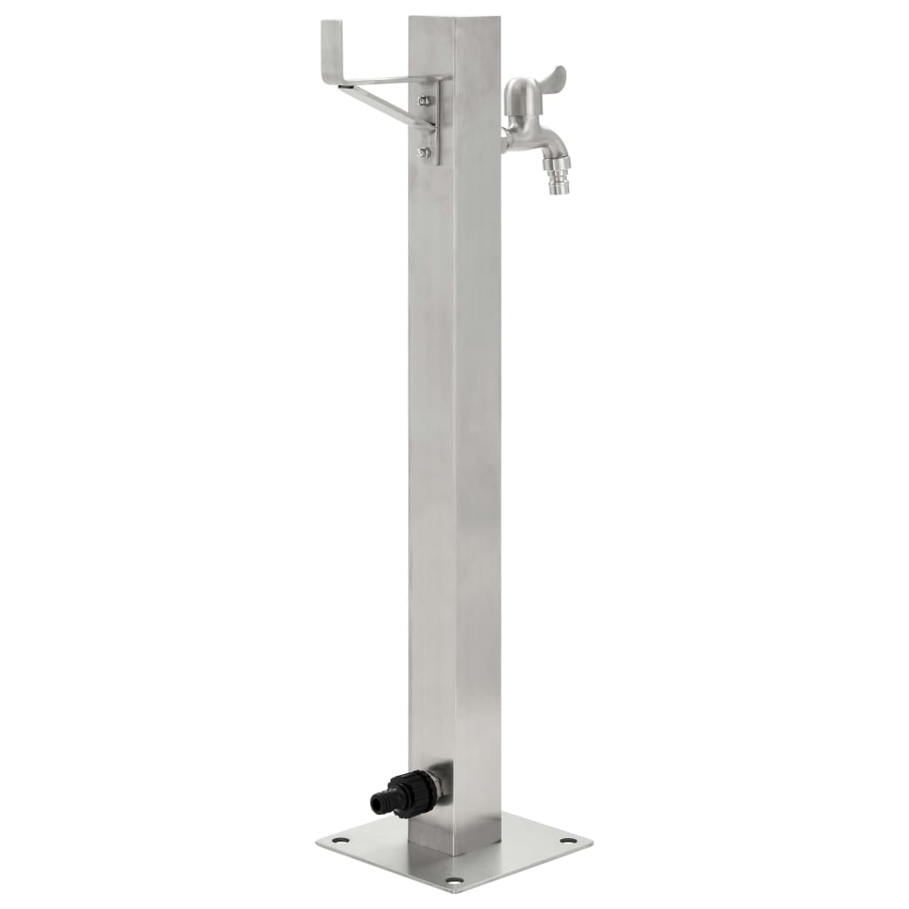 Galleria Design Garden Water Column Stainless Steel Square 65 cm