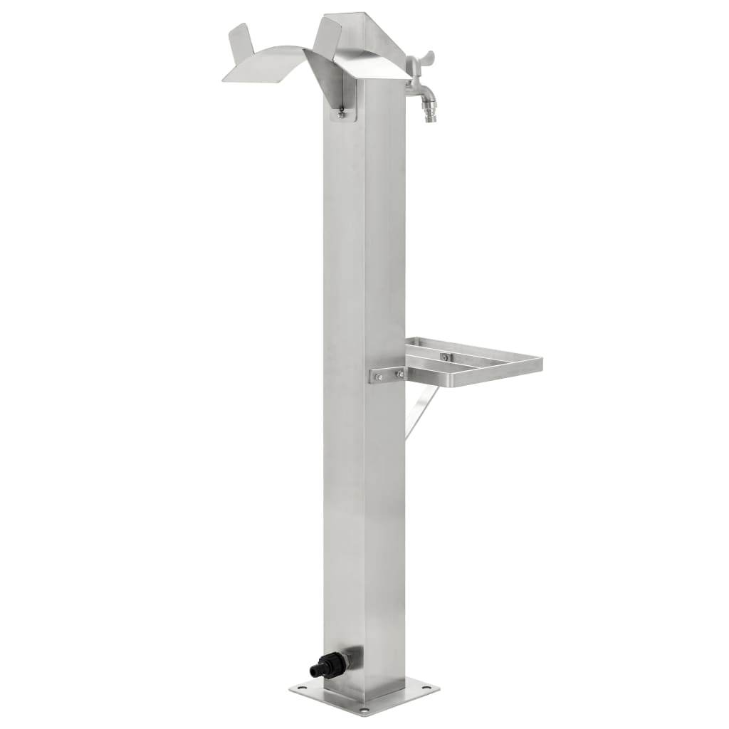 Galleria Design Garden Water Column Stainless Steel Square 95 cm