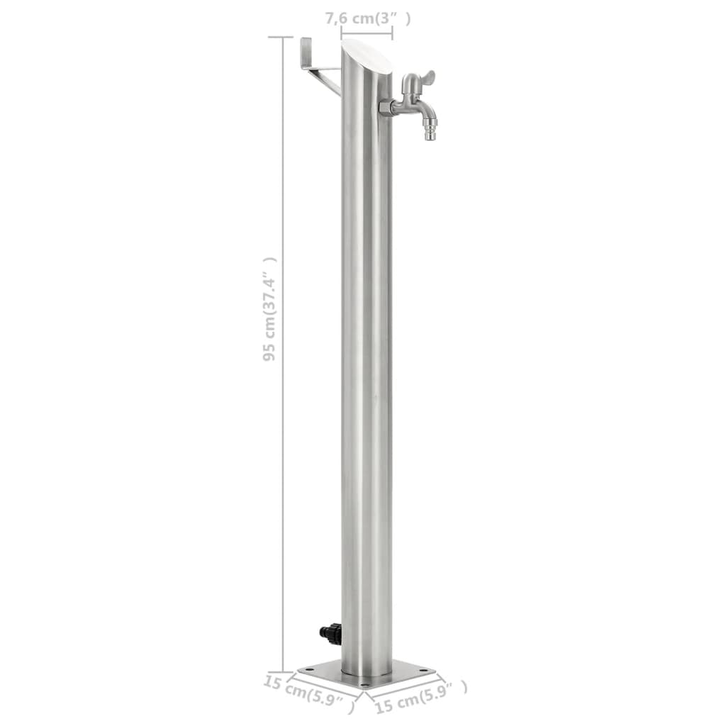 Galleria Design Garden Water Column Stainless Steel Round 95 cm