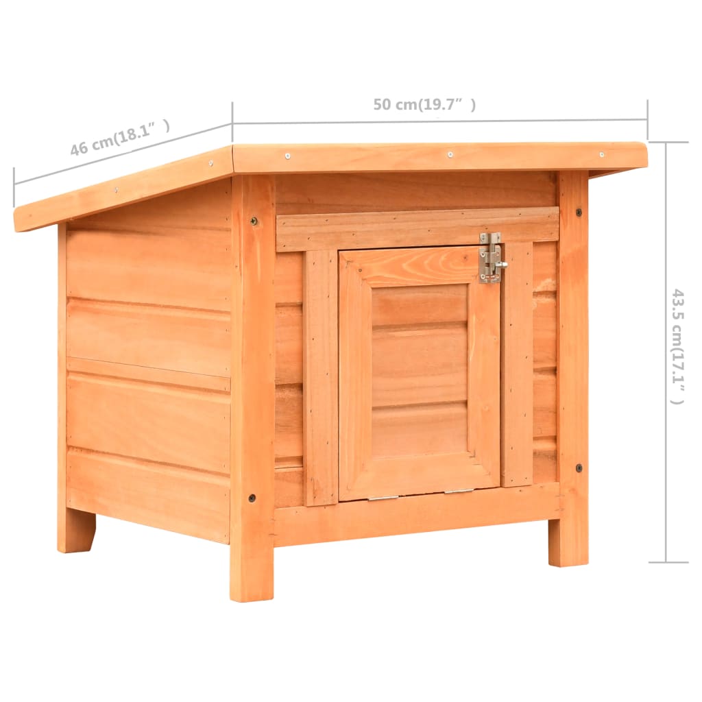 Galleria Design Cat House Solid Pine &amp; Fir Wood 50x46x43.5 cm