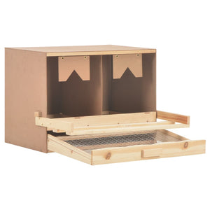 Galleria Design Chicken Laying Nest 2 Compartments 63x40x45 cm Solid Pine Wood