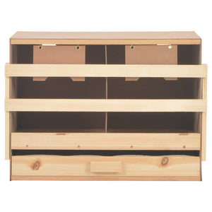 Galleria Design Chicken Laying Nest 2 Compartments 63x40x45 cm Solid Pine Wood