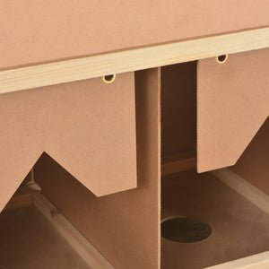 Galleria Design Chicken Laying Nest 2 Compartments 63x40x45 cm Solid Pine Wood