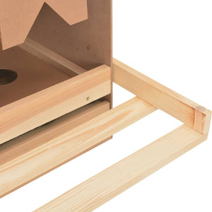 Galleria Design Chicken Laying Nest 2 Compartments 63x40x45 cm Solid Pine Wood