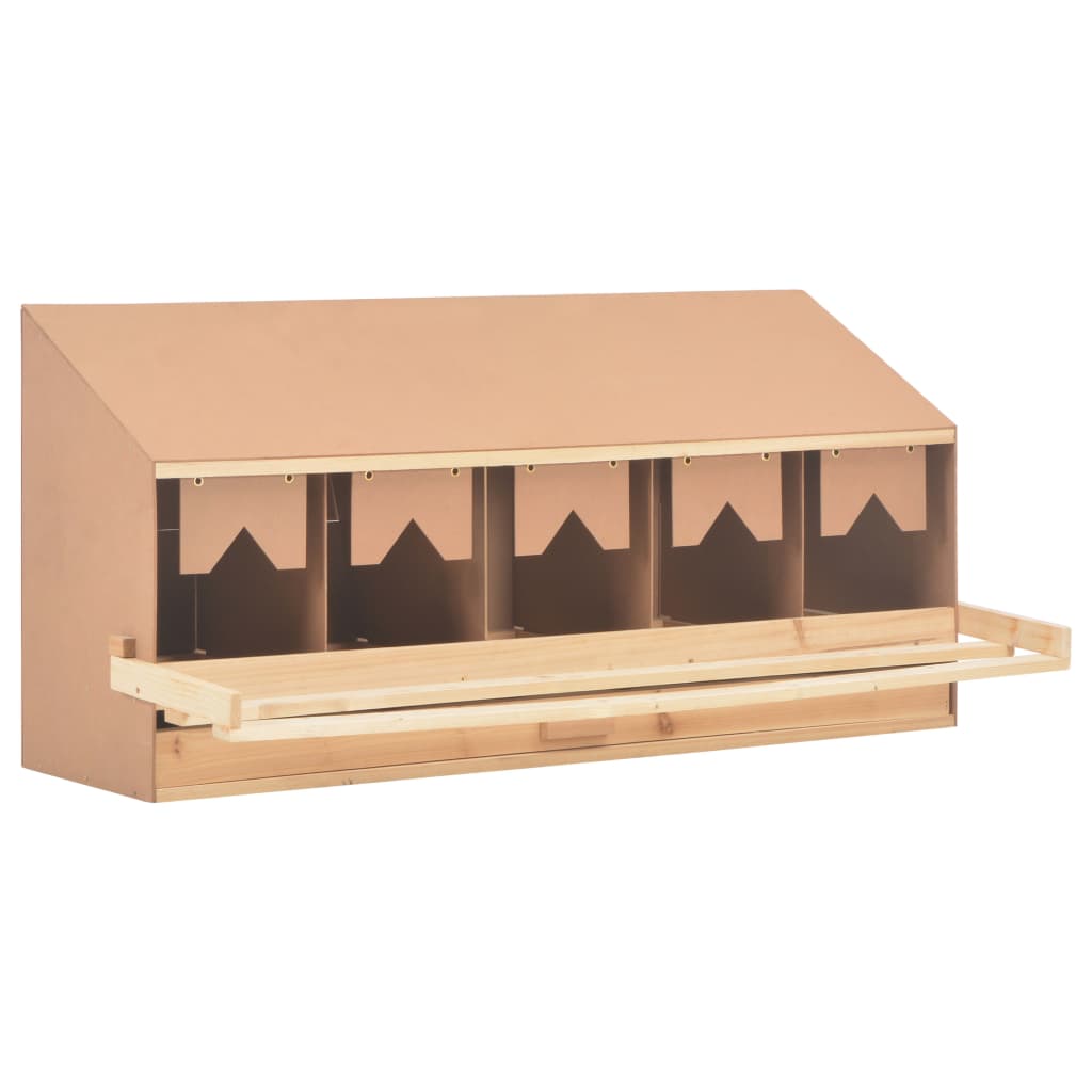 Galleria Design Chicken Laying Nest 5 Compartments 117x33x54 cm Solid Pine Wood