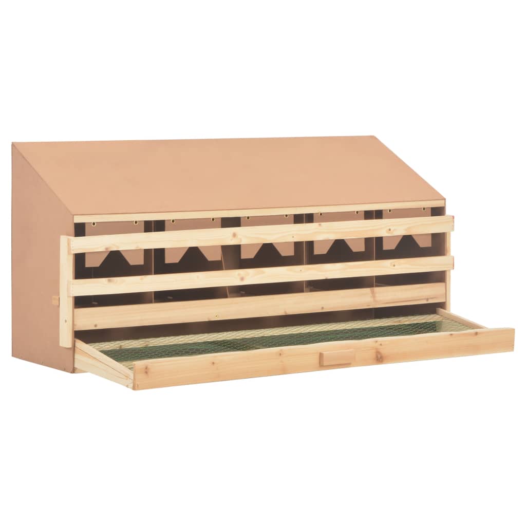 Galleria Design Chicken Laying Nest 5 Compartments 117x33x54 cm Solid Pine Wood