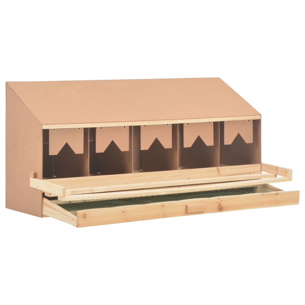 Galleria Design Chicken Laying Nest 5 Compartments 117x33x54 cm Solid Pine Wood