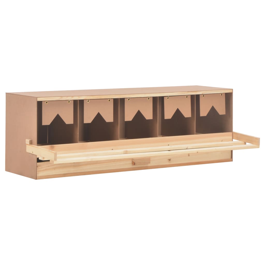 Galleria Design Chicken Laying Nest 5 Compartments 117x33x38 cm Solid Pine Wood