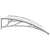 Galleria Design Door Canopy Grey 120x100 cm PC