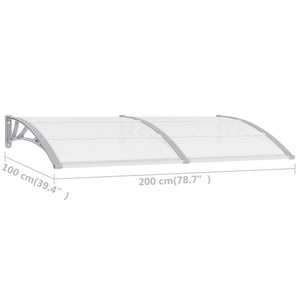 Galleria Design Door Canopy Grey 200x100 cm PC