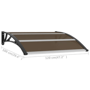 Galleria Design Door Canopy Black 120x100 cm PC