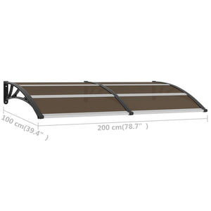 Galleria Design Door Canopy Black 200x100 cm PC