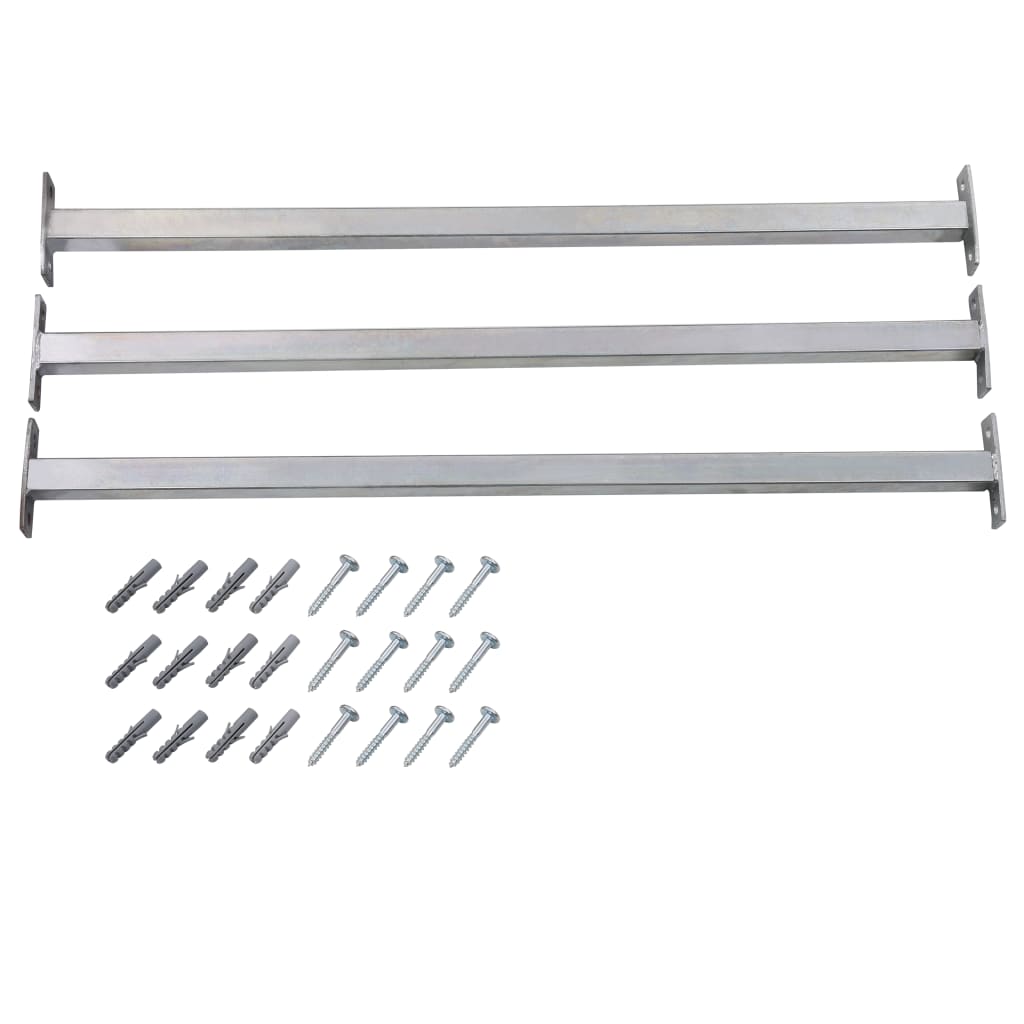 Galleria Design Adjustable Security Window Bars 3 pcs 710-1200 mm