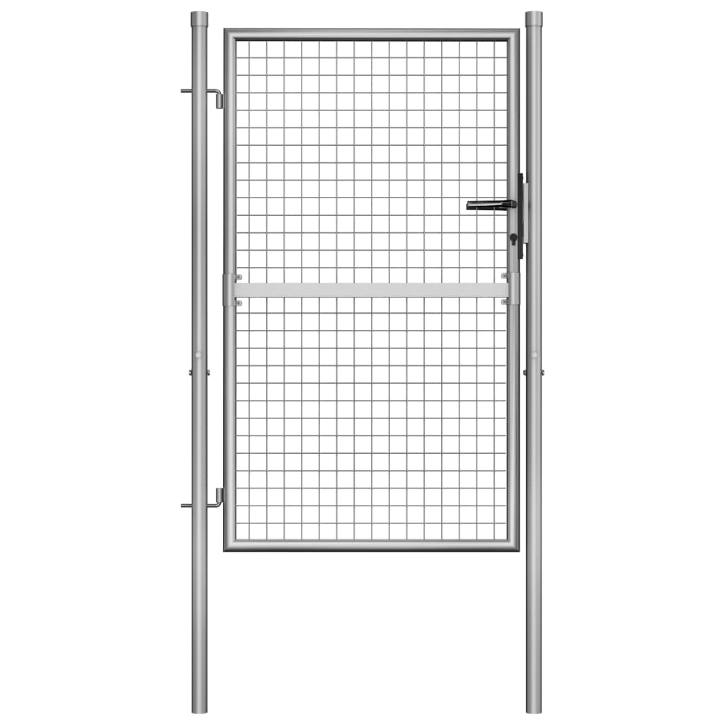 Galleria Design Garden Gate Galvanised Steel 105x125 cm Silver