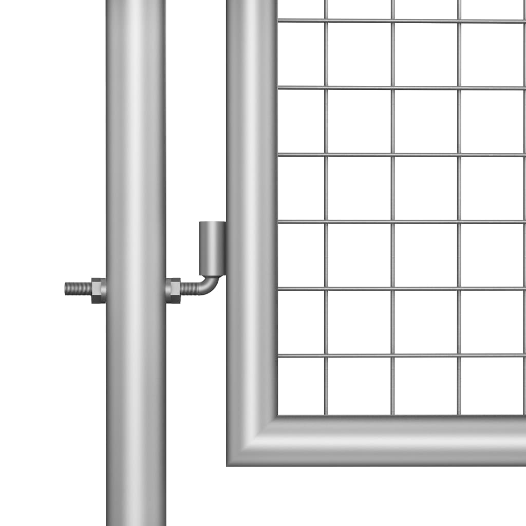 Galleria Design Garden Gate Galvanised Steel 105x125 cm Silver