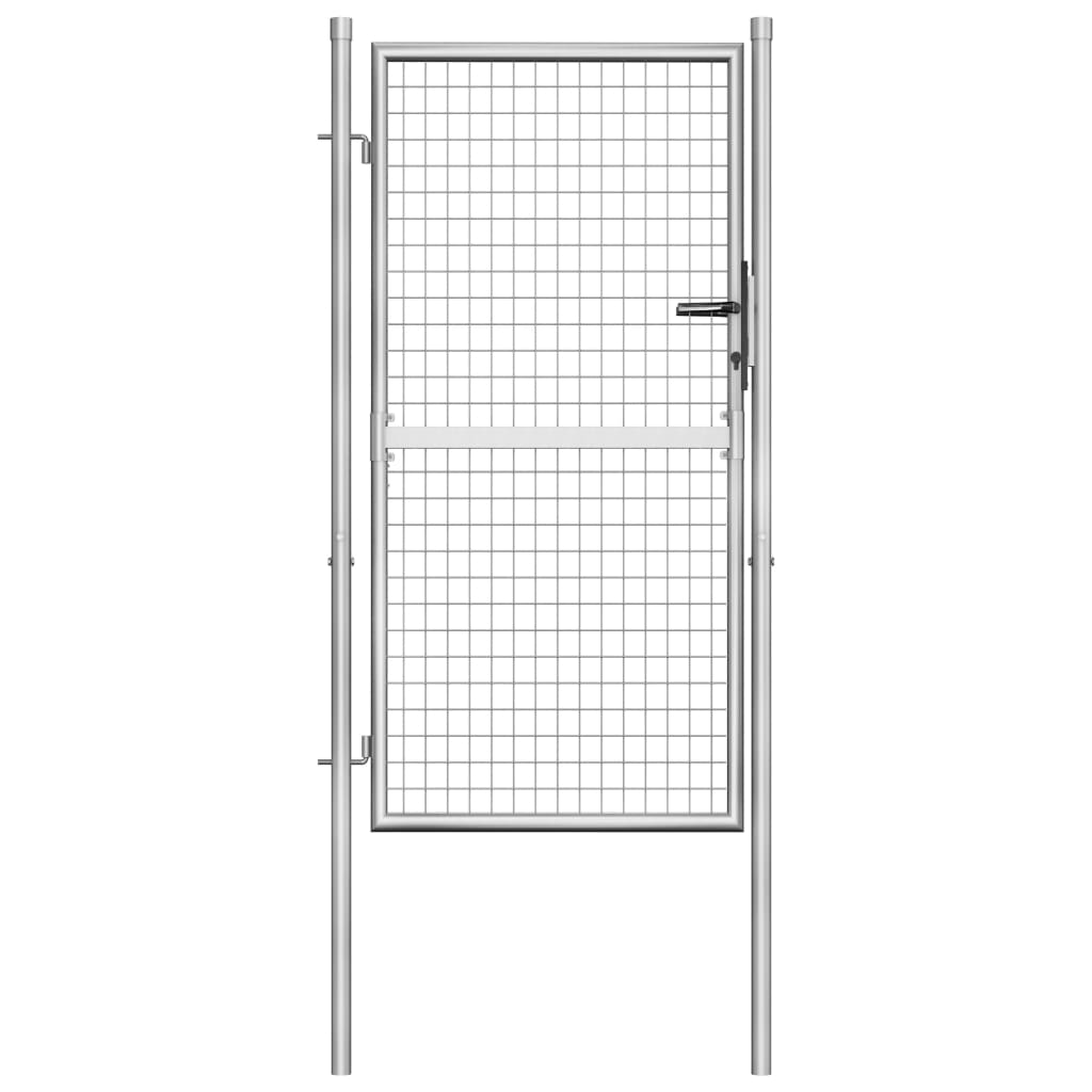 Galleria Design Garden Gate Galvanised Steel 105x150 cm Silver