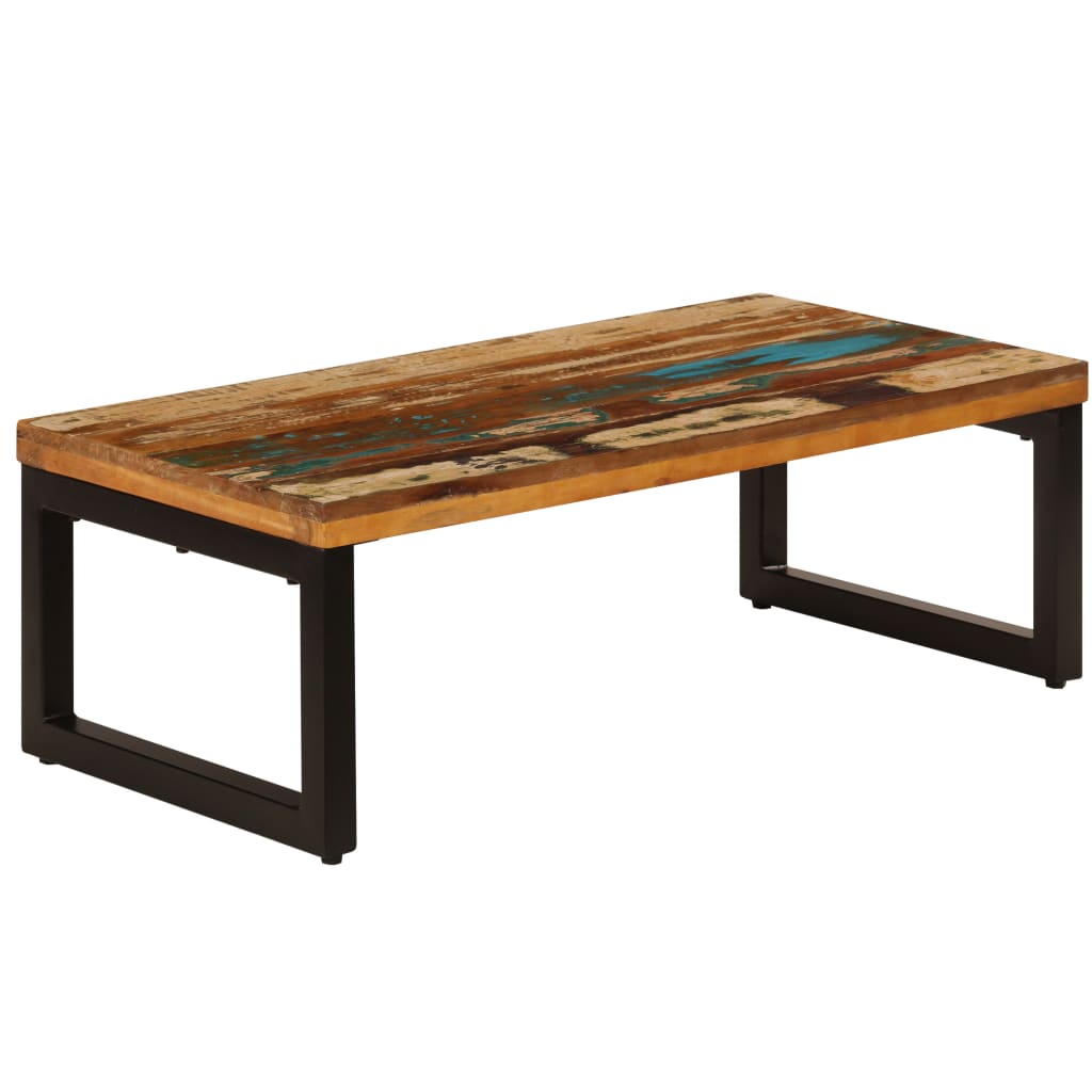 Galleria Design Coffee Table 100x50x35 cm Solid Reclaimed Wood and Steel