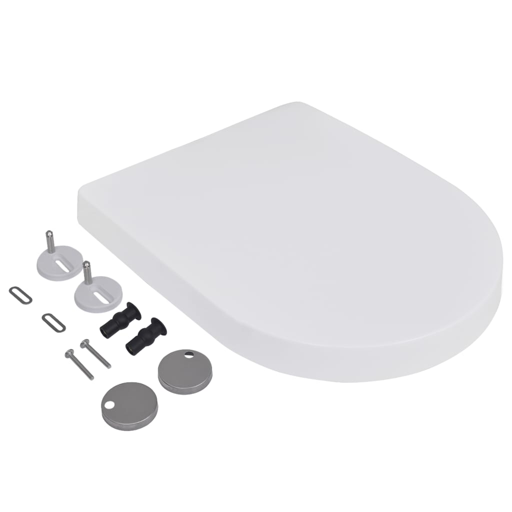 Galleria Design Toilet Seats with Soft Close Lids 2 pcs Plastic White