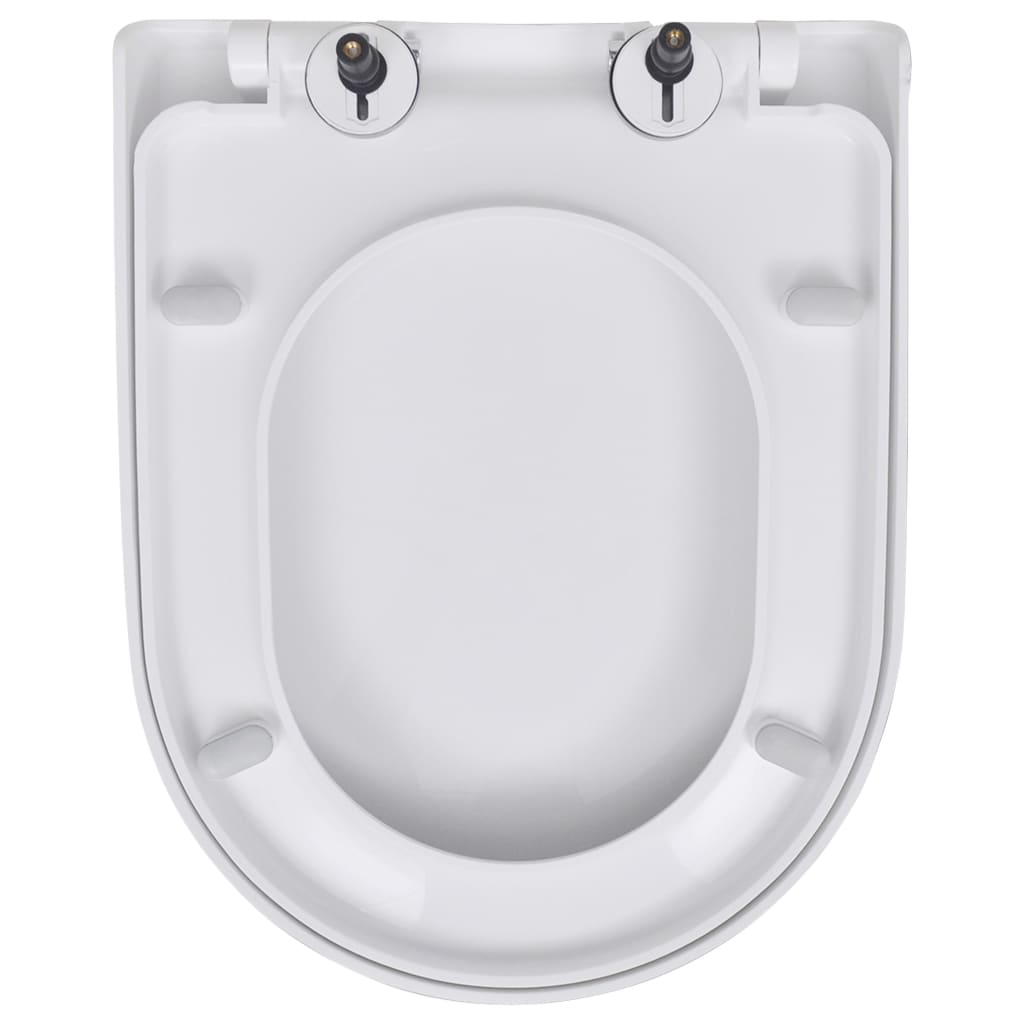 Galleria Design Toilet Seats with Soft Close Lids 2 pcs Plastic White