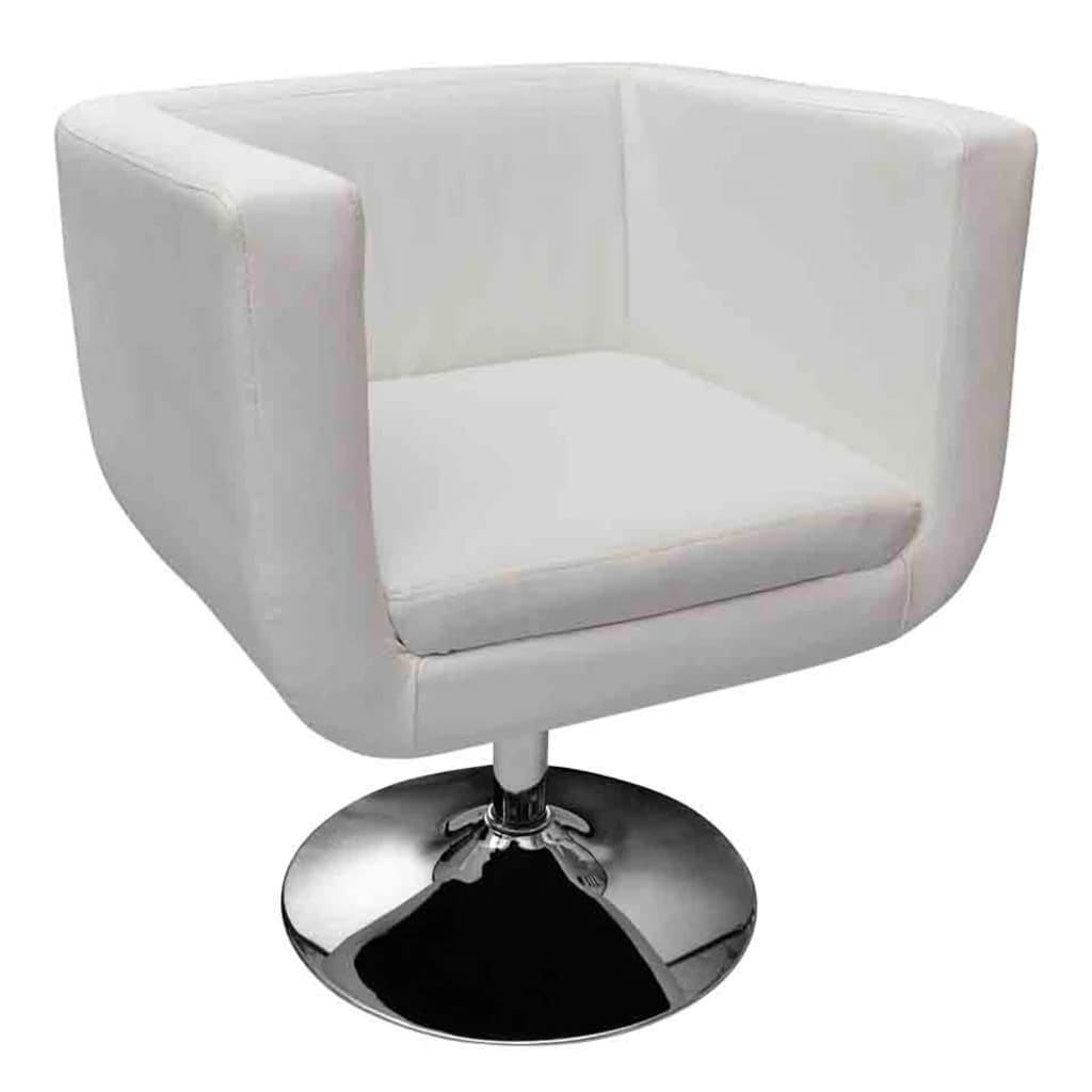 Galleria Design Bar Chairs 2 pcs White Faux Leather