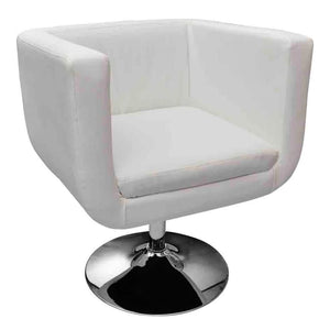 Galleria Design Bar Chairs 2 pcs White Faux Leather