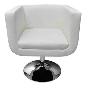 Galleria Design Bar Chairs 2 pcs White Faux Leather