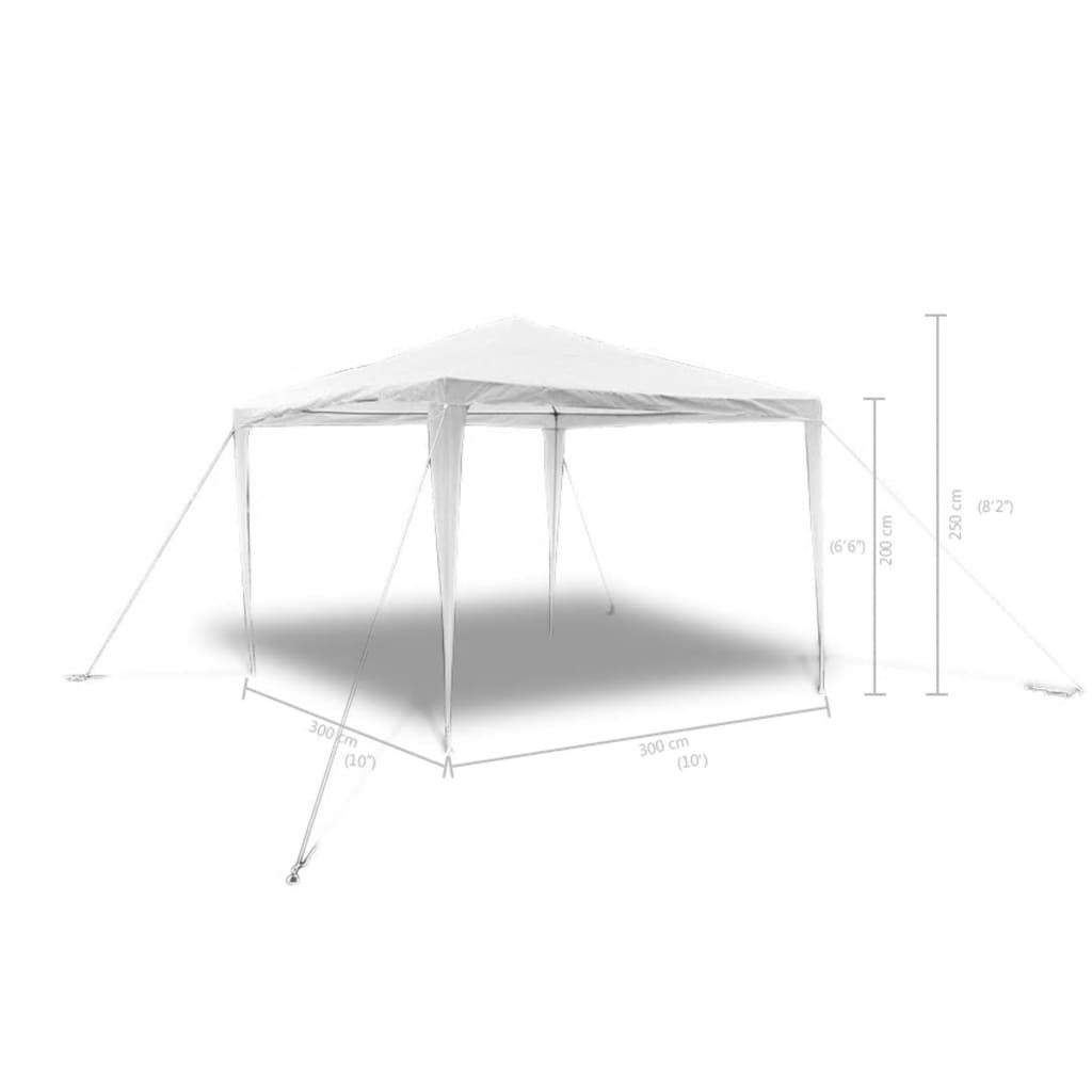 Galleria Design 3 x 3m Pyramid-Roof Garden Gazebo Pavilion