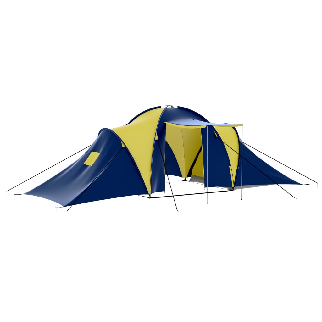 Galleria Design Camping Tent Polyester 9 Persons Blue-yellow