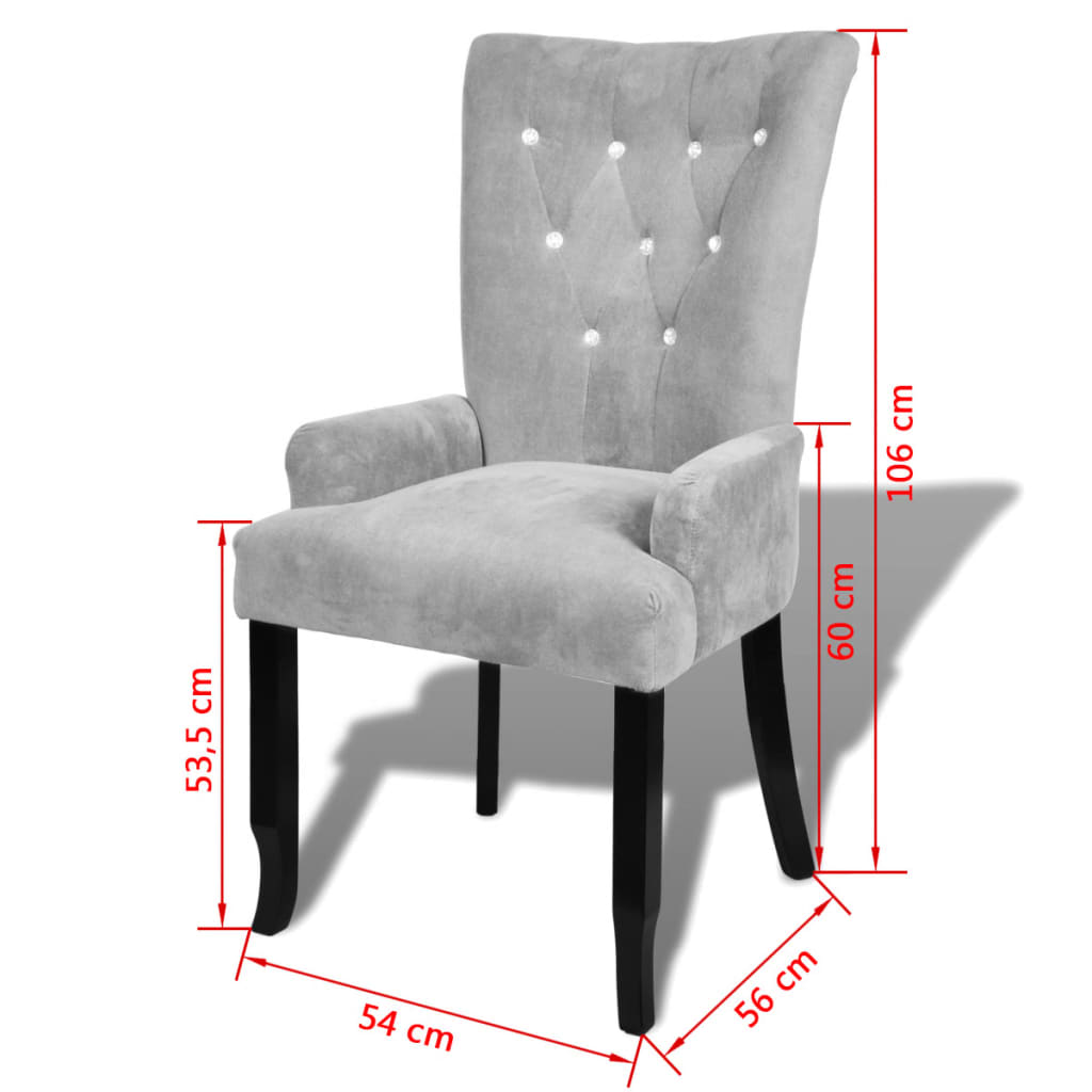 Galleria Design Armchair Silver Velvet