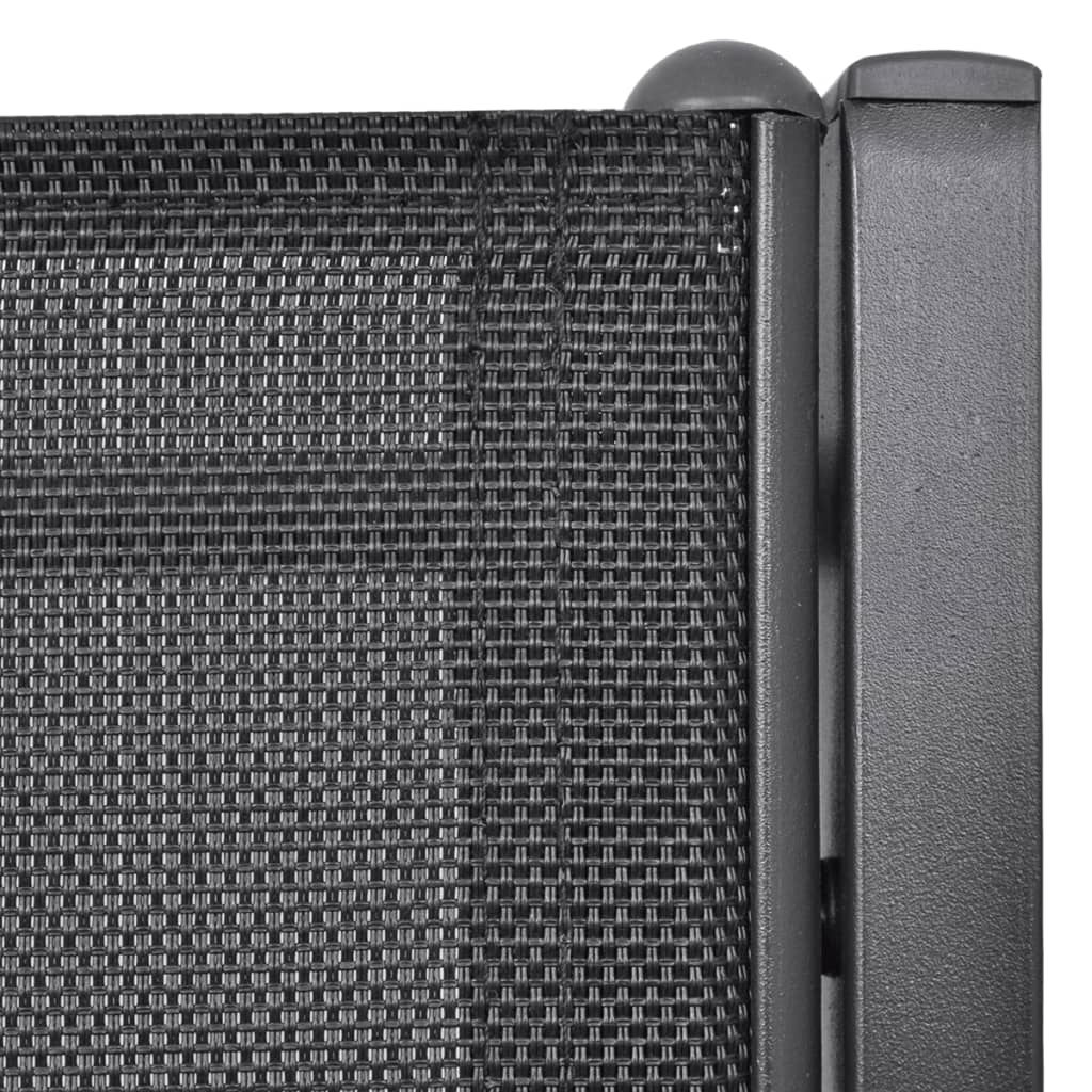 Galleria Design 2 Seater Garden Bench 131 cm Steel and Textilene Black