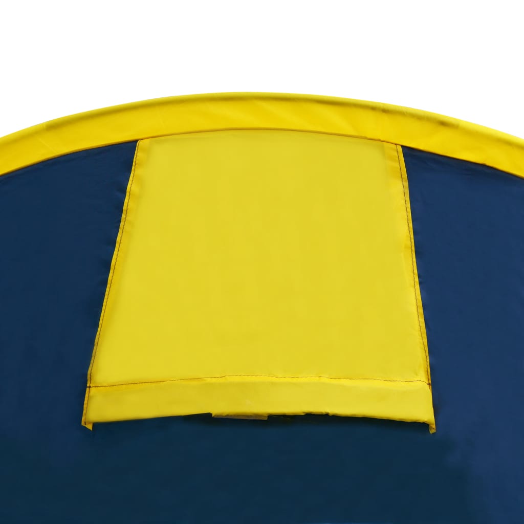 Galleria Design Camping Tent 4 Persons Navy Blue/Yellow