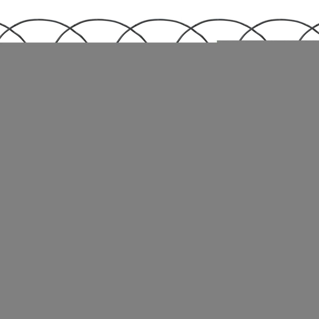 Galleria Design Garden Border Fence Powder-coated Iron 10x0.4 m