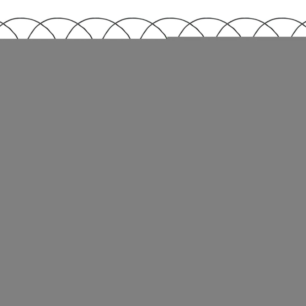 Galleria Design Garden Border Fence Powder-coated Iron 25x0.65 m