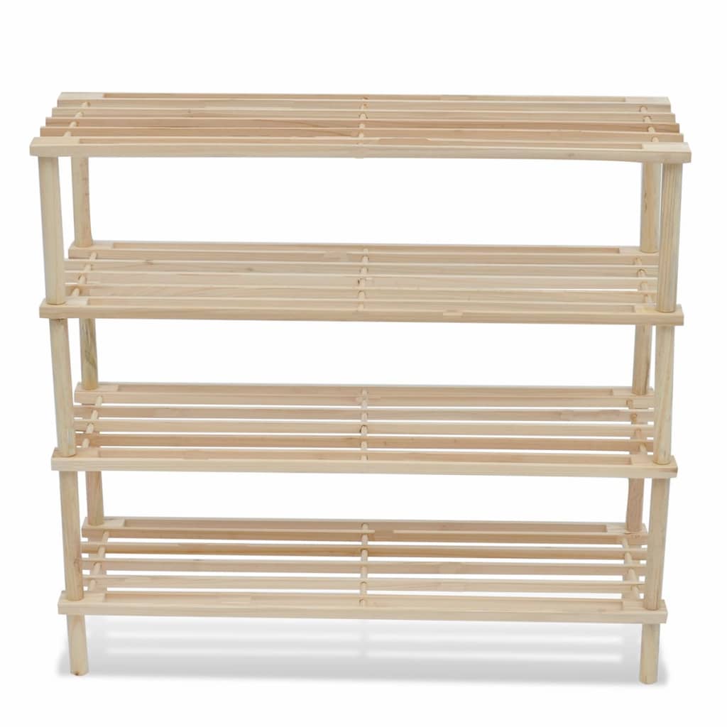 Galleria Design 4-Tier Shoe Racks 2 pcs Solid Fir Wood