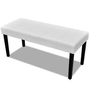 Galleria Design White High Quality Artificial Leather Bench