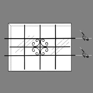 Galleria Design Window Security Grilles 69 x 114 cm