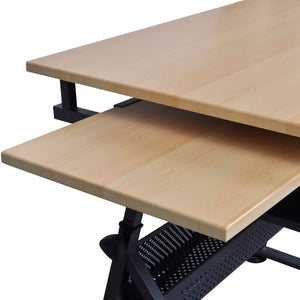 Galleria Design Two Drawers Tiltable Tabletop Drawing Table with Stool