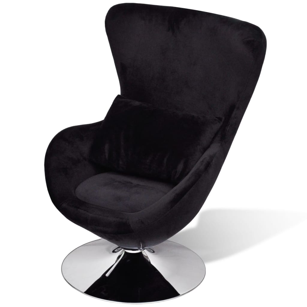 Galleria Design Armchair with Egg Shape Black