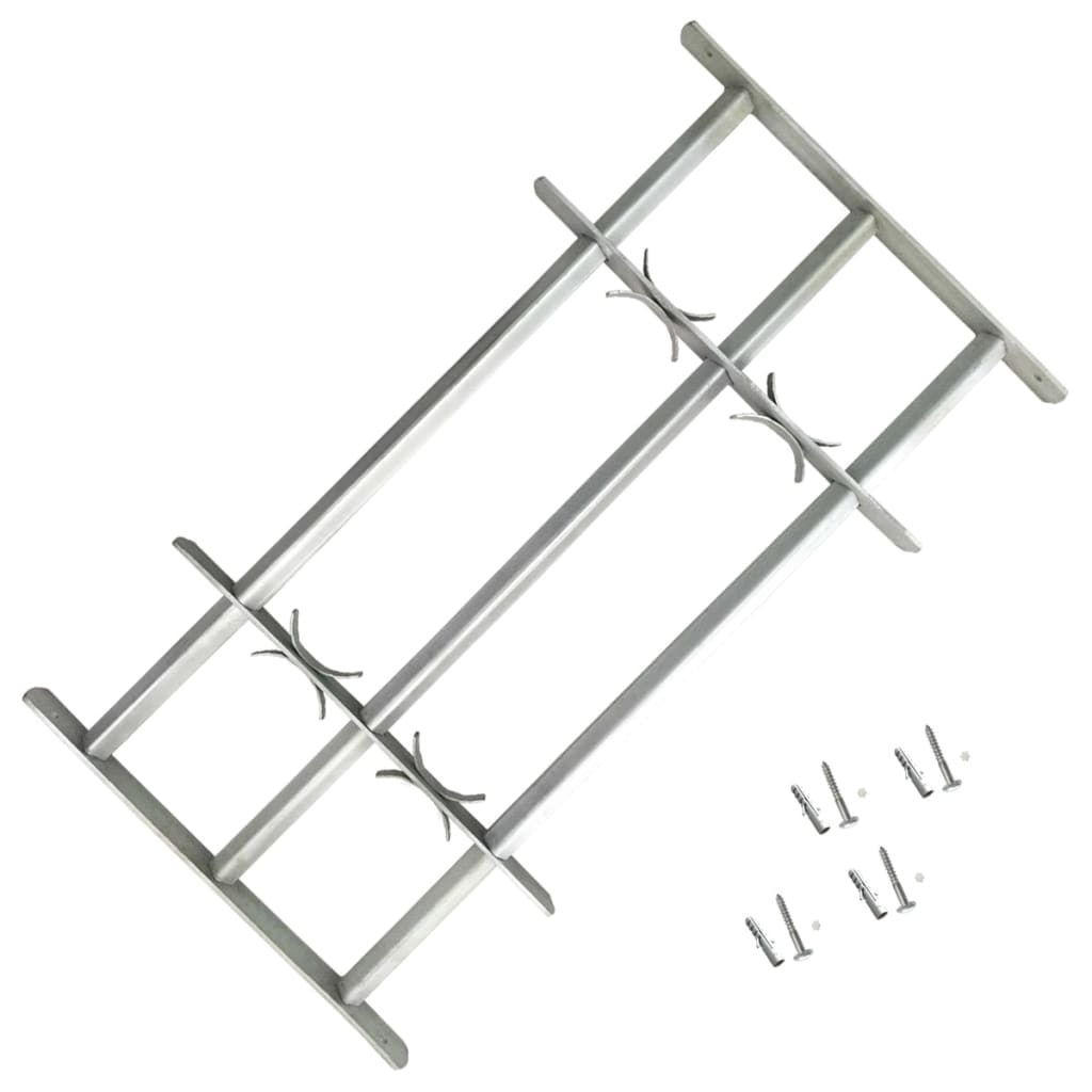Galleria Design Adjustable Security Grille for Windows with 3 Crossbars 1000-1500 mm